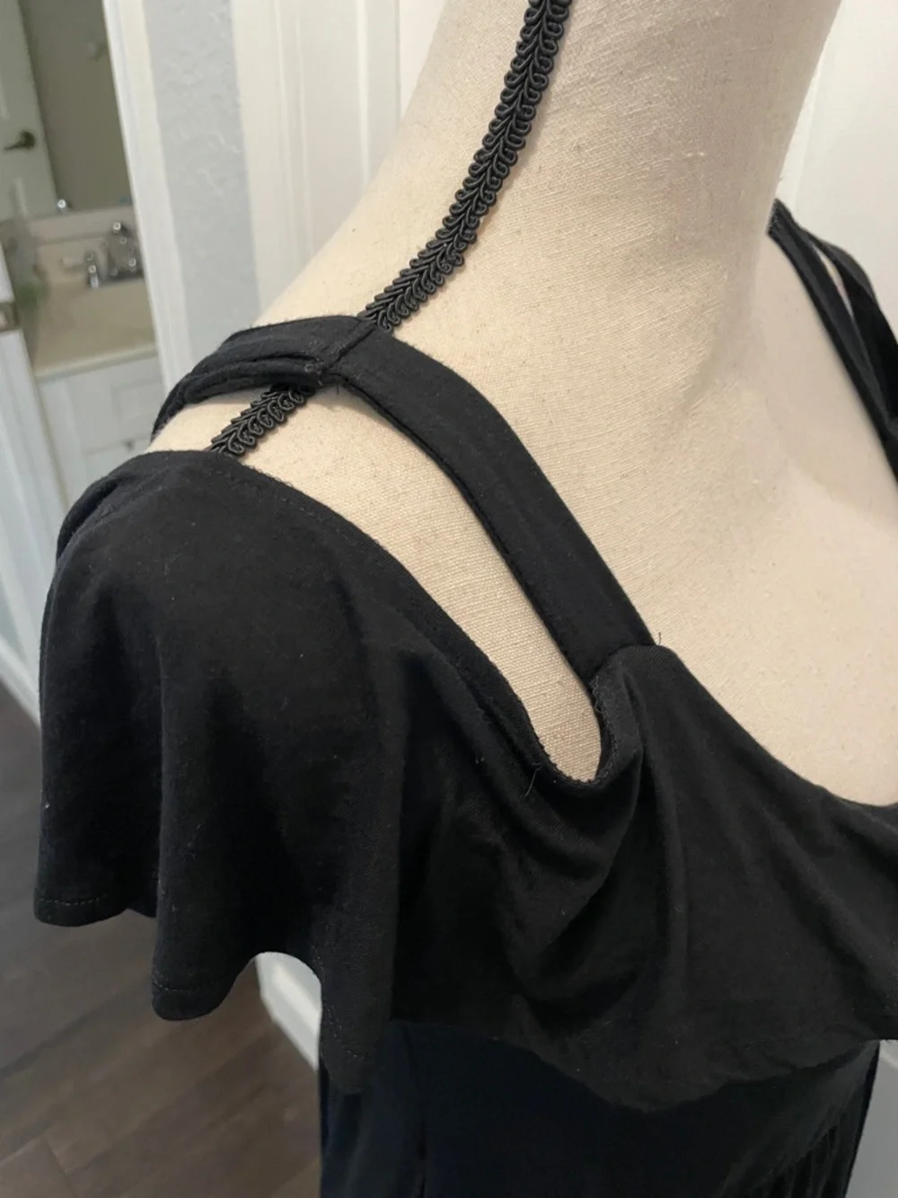 Soma Black Ruffle-Trim Maxi Dress - Picture 4 of 7